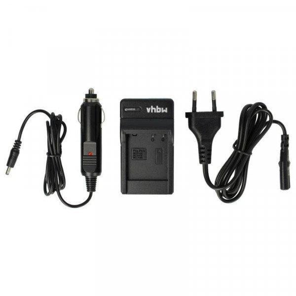 Accu oplader voor Panasonic Lumix DMC-F2, DMW-BCF10 en DMW-BCF10E - Met 12V plug - Zwart