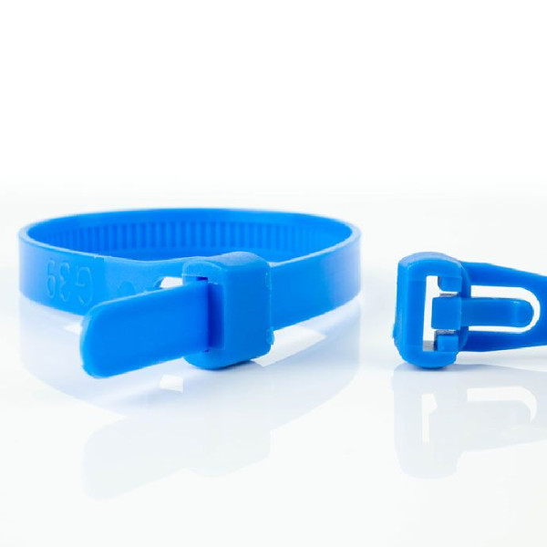 Hersluitbare Kabelbinders - 300 x 7,6mm - Trekkracht tot 22,2kg - 100 stuks - Blauw