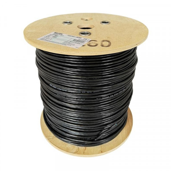 Belden FTP CAT6a 10 Gigabit Netwerkkabel - CU - 23AWG - Stug - Outdoor - 500 meter - Zwart