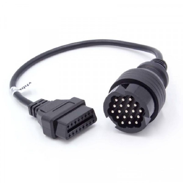 OBD2 Adapterkabel voor Porsche - OBD1 19 naar 16-pins OBD2 - 0,2 meter - Zwart