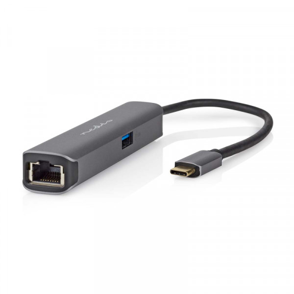 USB-C Multiport Adapter - USB 3.2 Gen 1 - RJ45, USB-A, HDMI - 100W USB-C PD - Antraciet