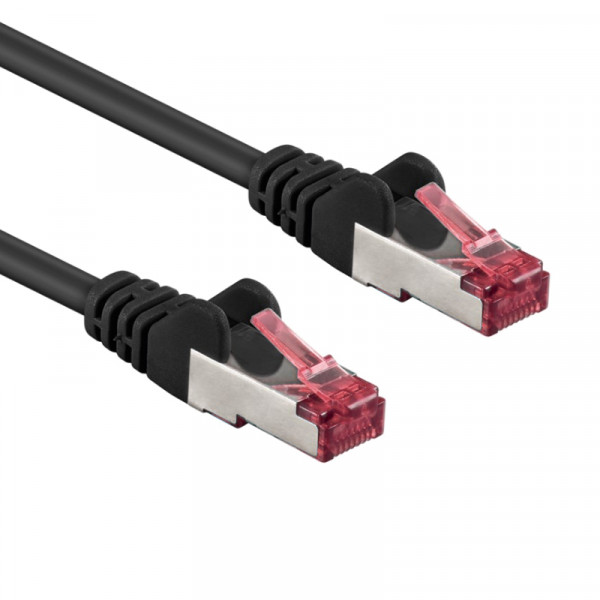 S/FTP CAT6A 10 Gigabit Netwerkkabel - CU - 0,15 meter - Zwart