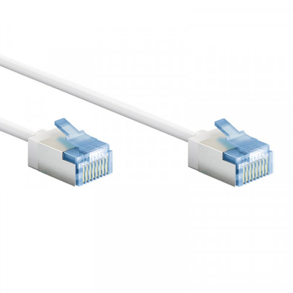 FTP CAT6A Slimline 10 Gigabit Netwerkkabel - CU - Ultraflex - 7,5 meter - Wit