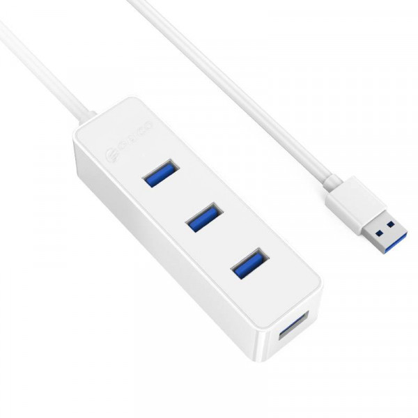 Orico USB-A Hub - 4x USB-A - USB 3.2 Gen 1 - Slim Design - 0,3 meter - Wit