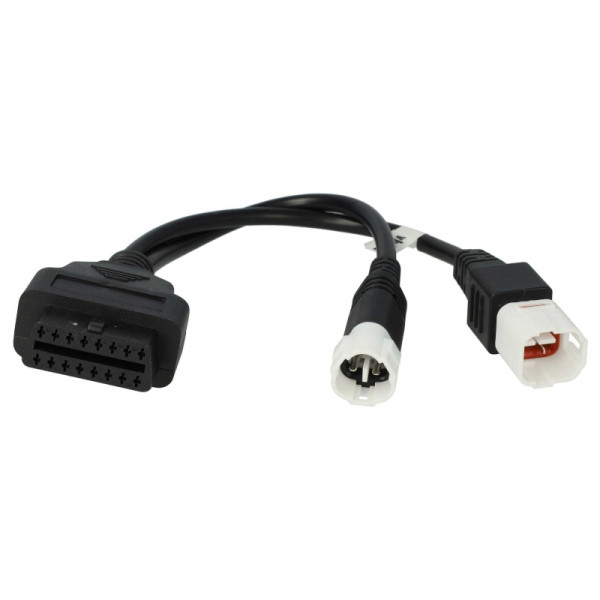 OBD2 Adapterkabel voor Yamaha motoren (2016-2019) - 4 naar 16-pins - 0,2 meter - Zwart