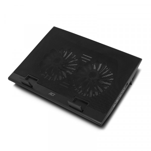 ACT Verstelbare Laptopstandaard 17 inch 4-Poorts Zwart