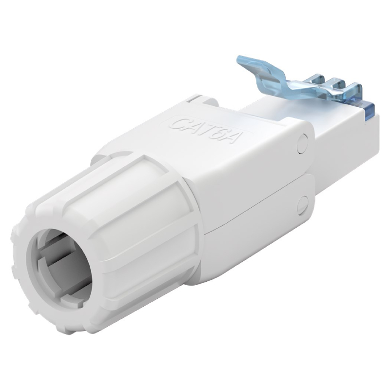 RJ45 Stekker met LSA strook - Schroefbare trekontlasting - CAT6A