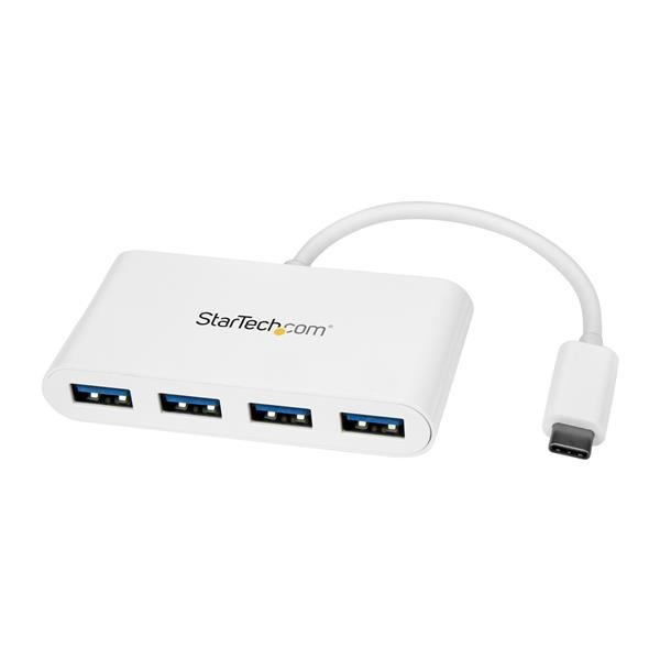 StarTech USB-C Hub - 4-poorts USB 3.0 - USB-C naar 4x USB-A - bus gevoed - wit