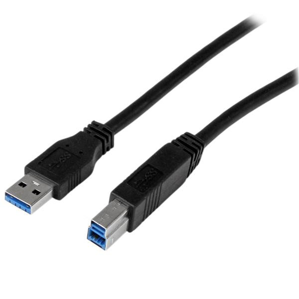 StarTech 1 m gecertificeerde SuperSpeed USB 3.0 A-naar-B-kabel - M/M