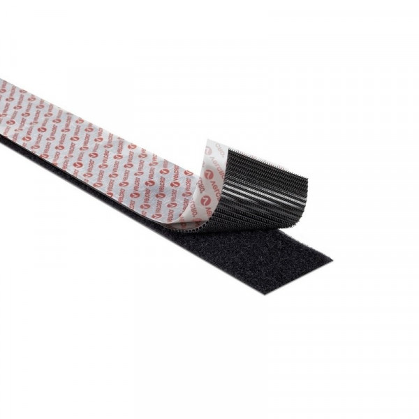 VELCRO® klittenband (harde + zachte kant) zelfklevend 2,5 meter Zwart