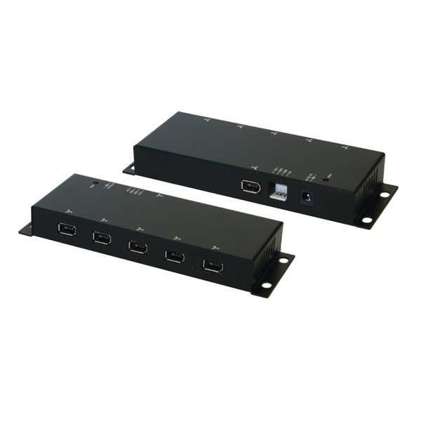 Exsys EX-6683. Overdrachtssnelheid: 400 Mbit/s. Kleur van het product: Zwart. Gewicht: 400 g. Interface: FireWire 1394A, Afmetingen (BxDxH): 150 x 70 x 30 mm, Aansluiting(en): 6-pi
