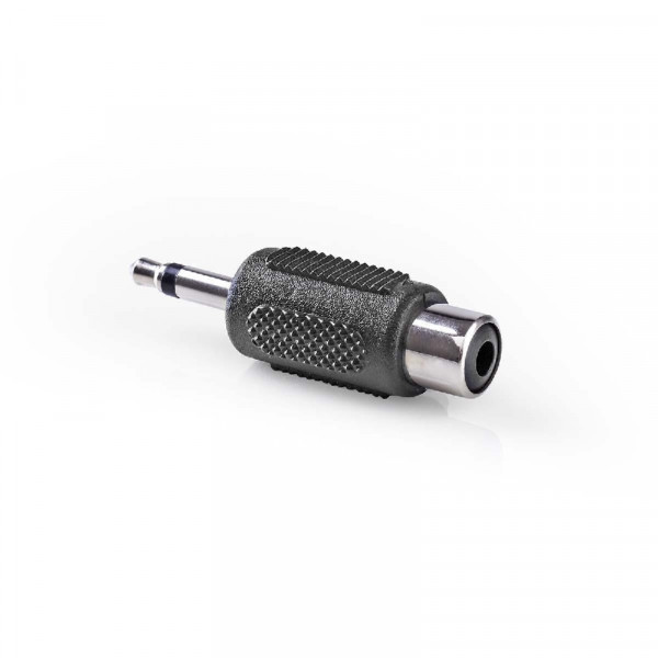 Tulp (v) - 3,5mm Mono Jack (m) Adapter - Zwart