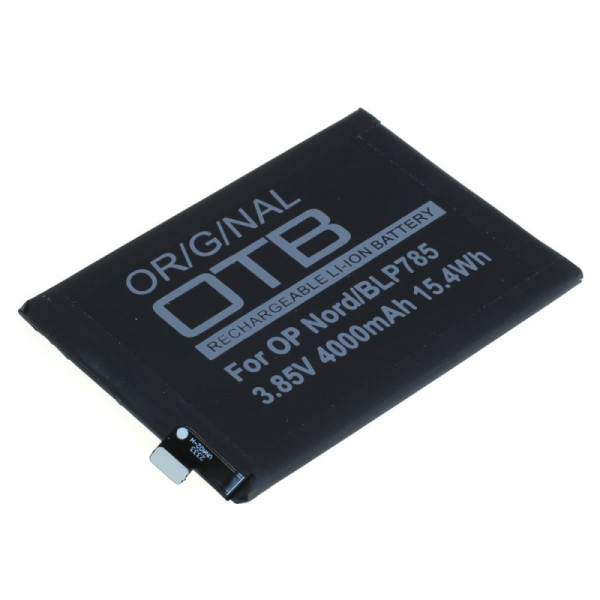 Accu voor OnePlus Nord, BLP785 - 3,85V - 4000mAh - Zwart