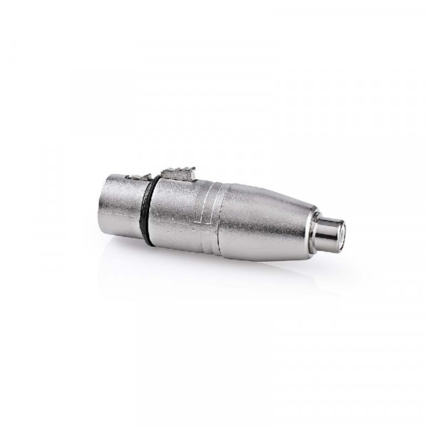 XLR 3-pin (v) - Mono Tulp (v) Adapter - Metaal