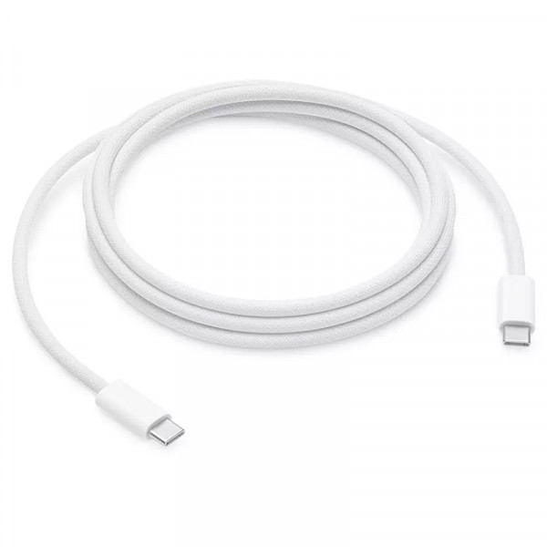 Originele Apple USB-C Kabel - 240W - MU2G3ZM/A - Nylon sleeve - 2 meter - Bulk - Wit