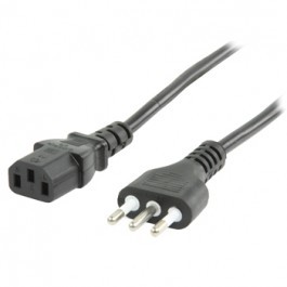 Italiaans netsnoer C13 Stroomkabel 5m Zwart 372edbbb5e560579dda7706653b01bb5