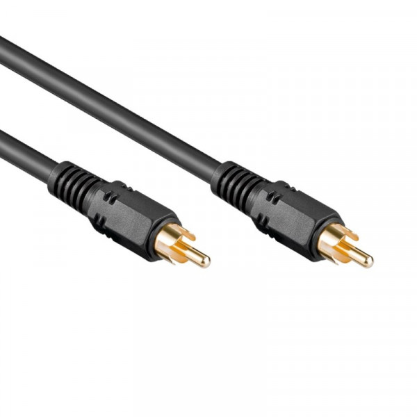 Digitale Coax Audiokabel - Verguld - 2 meter - Zwart