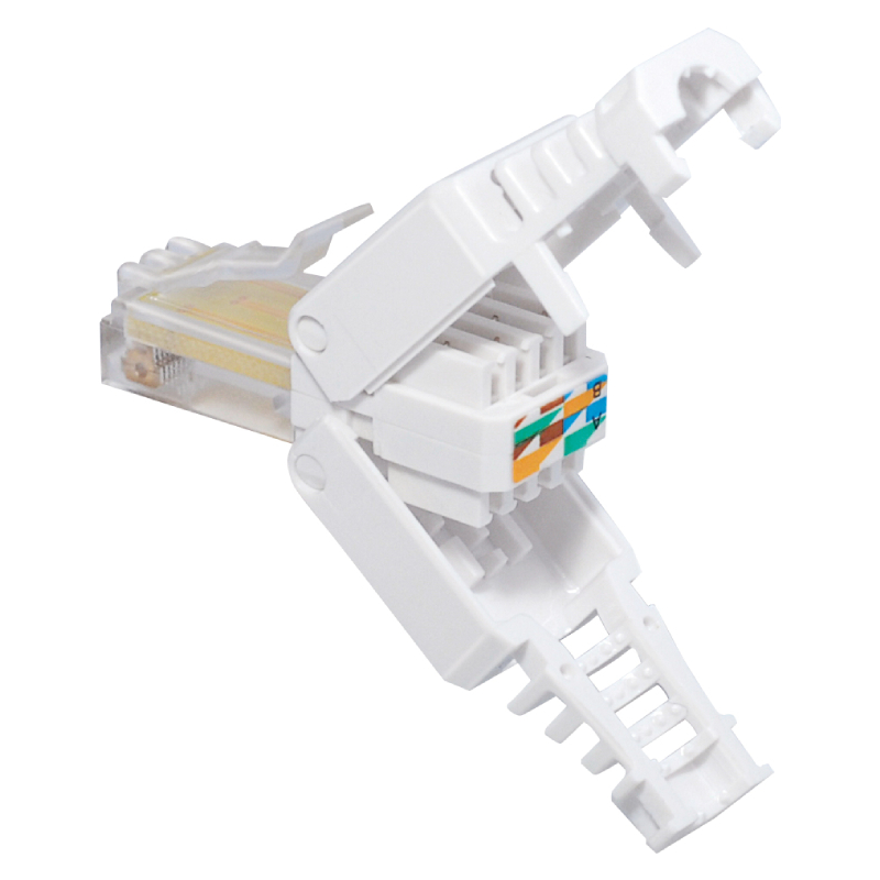 zoogdier volwassene gevaarlijk RJ45 Stekker met LSA strook - CAT5 en CAT6 - Per stuk - 8P - UTP - Wit