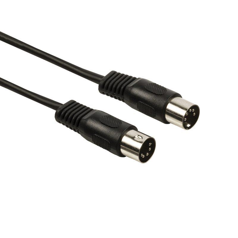 5-pin DIN Kabel - 1,5 meter - Zwart