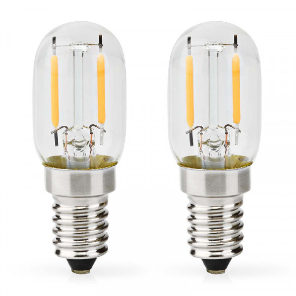 E14 LED Lamp - 2W - 2700K Warm Wit - Voor koelkast & afzuigkap - 2 stuks