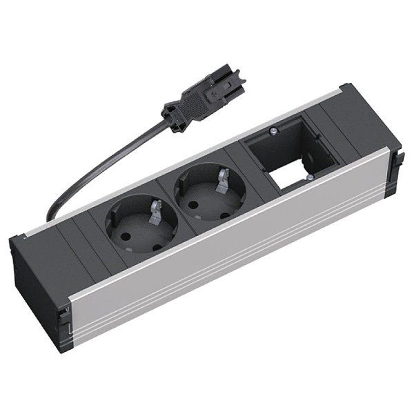 Bachmann Coni Kort - 2x Schuko - 1x Leeg - 0,15 meter eGST (m) - Zwart