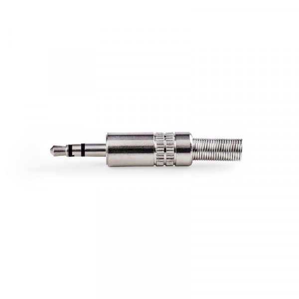 Stereoconnector 3.5 mm Male Metaal Zilver