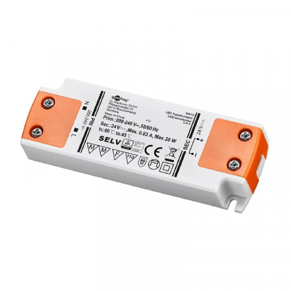 LED Transformator - 24 volt - 20 watt