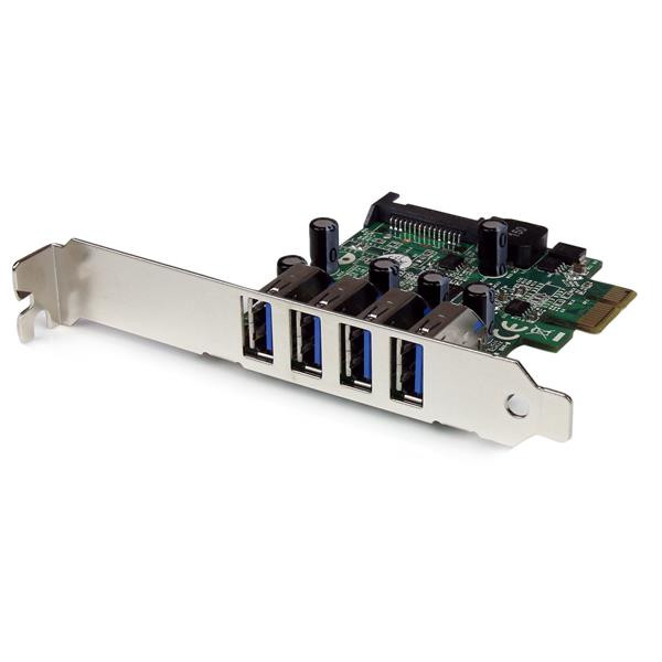 StarTech 4-poorts PCI Express Kaart - USB 3.0 - UASP - SATA-voeding