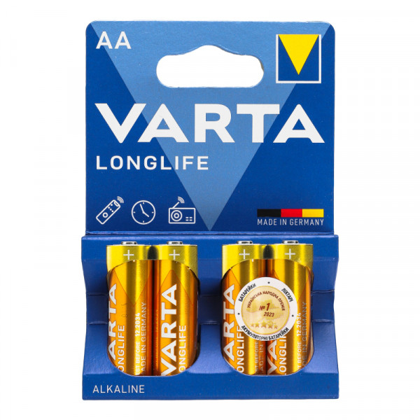 VARTA 4x AA Batterij - Alkaline Longlife - Energy - 1,5V