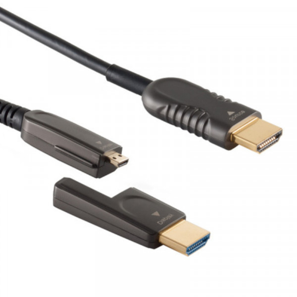 Actieve HDMI 2.0 Kabel - Met 1 Afneembare Connector - 4K 60Hz - 7,5 meter - Zwart