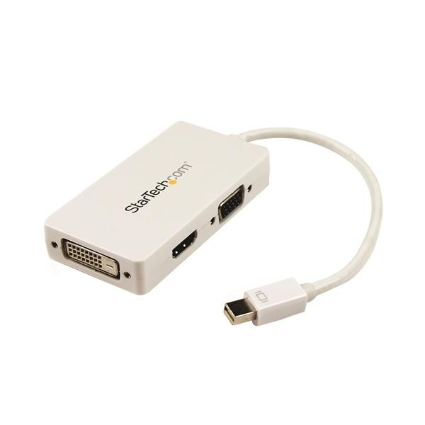 Startech Mini Displayport naar VGA DVI of HDMI adapterkabel wit