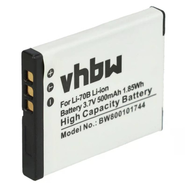 Accu voor Olympus Li-70B - 3,7V - 500mAh - Grijs