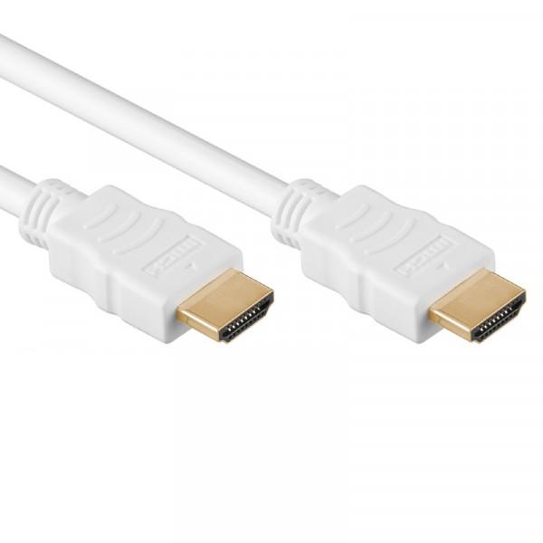 HDMI 2.0 Kabel - 4K 60Hz - Verguld - 0,5 meter - Wit