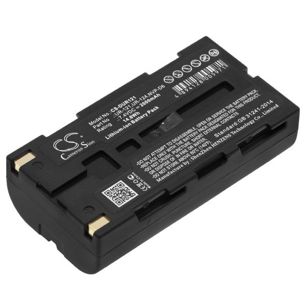 Accu voor Sanyo UR-121D, UR-124D, UR-124, UR-121, NVP-D6 - 7,4V - 2000mAh - Zwart