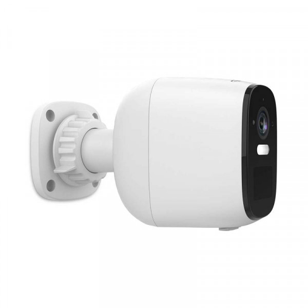 Slimme Wifi Camera voor Buiten - IP Camera op batterij - Quad HD - Met Nachtzicht - Wit/Zwart