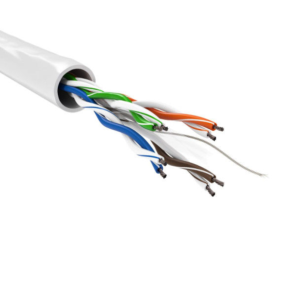 UTP CAT6 Gigabit Netwerkkabel - CCA - 24AWG - Soepel - 100 meter - Wit