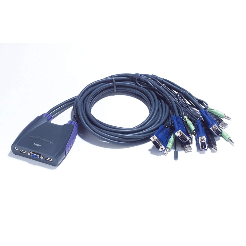 Aten CS64US 4-Poorts VGA+USB KVM Switch met audio