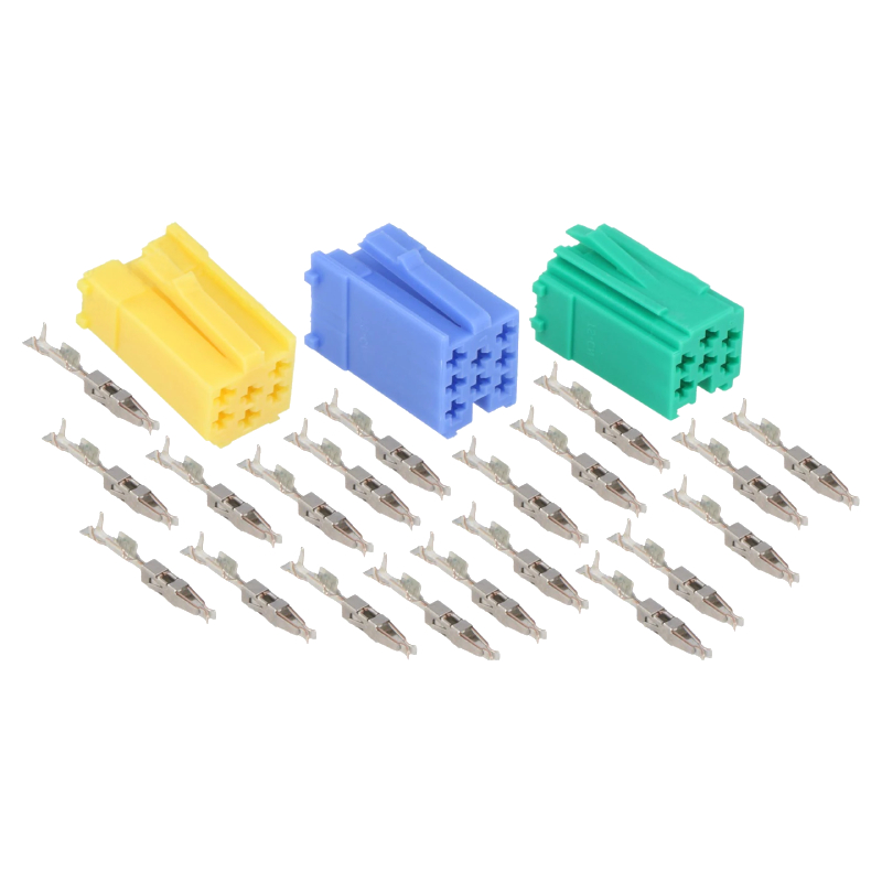 Mini ISO Connector Set Mannelijk - 3x mini ISO Inclusief 20 Vrouwelijke Pinnen