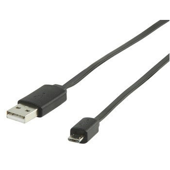 USB 2.0 A - Micro USB B Kabel 1m Zwart