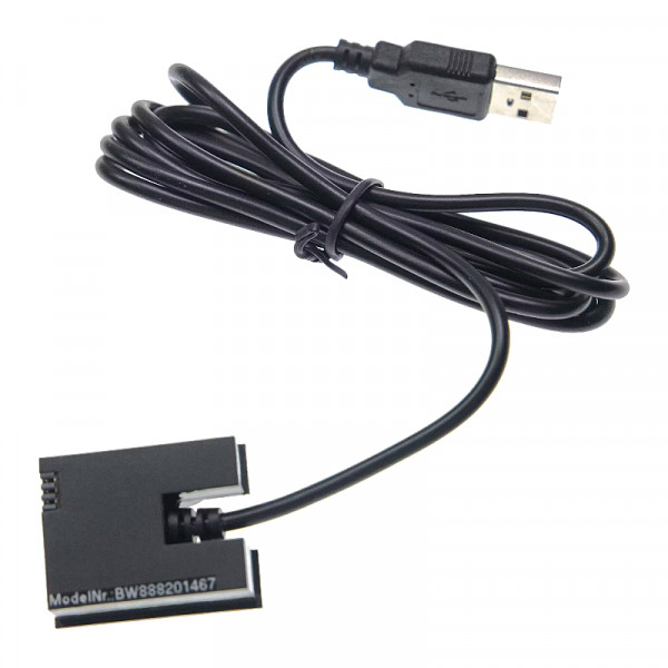 Accu-adapter voor GoPro Hero 3 - Voeding via usb - 1,4 meter - Zwart