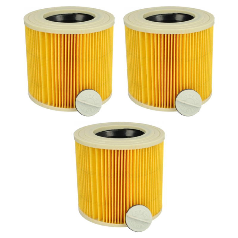 Filter set voor Kärcher diverse modellen - 6.414-552.0 - Geel - 3 stuks