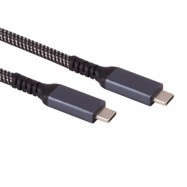 USB-C Kabel - USB 3.2 Gen 2 - 100W PD - Nylon Sleeve - 1 meter - Zwart