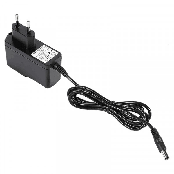 Voedingsadapter - 5,5 x 3,3mm - 12V - 1A - 12W - 1,2 meter - Zwart