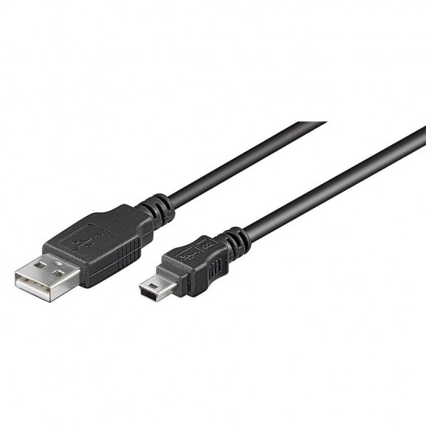 USB 2.0 kabel USB A - USB mini B 5 pins 0,15m