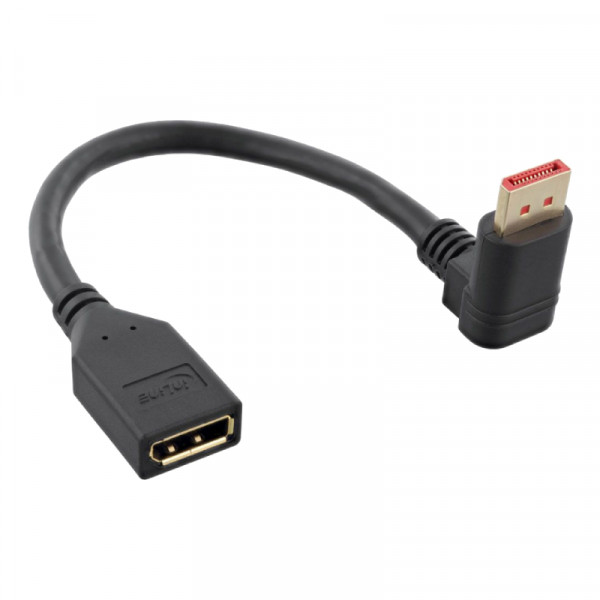 DisplayPort 1.4 Adapter Haaks naar Onder 0,15 meter Zwart
