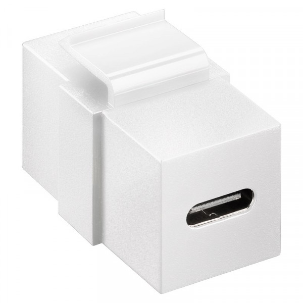 USB-C Keystone voor Patchpaneel - USB-C (v) naar USB-C (v) - Wit