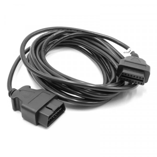 OBD2 Verlengkabel - Geschikt voor OBD II - 16-pins - 5 meter - Zwart