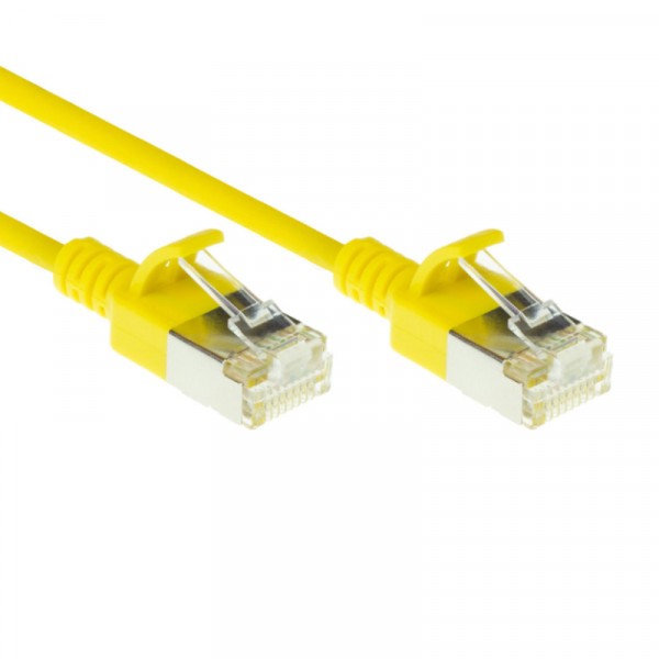 FTP CAT6A Slimline 10 Gigabit Netwerkkabel - CU - 0,25 meter - Geel