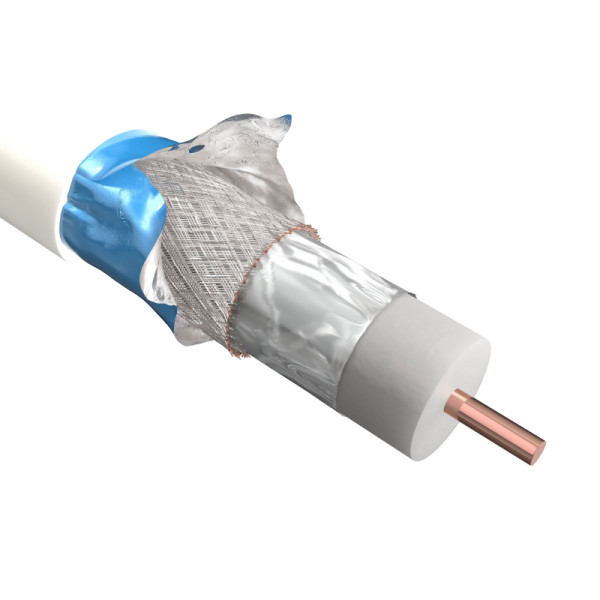 DYNAMIC KOKA 9 Coaxkabel - Eca - 75 Ohm - Voor binnen - Wit - Per meter