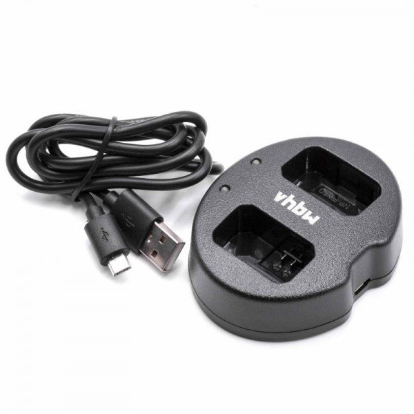 Tweevoudige Accu oplader voor Sony NP-FW50 en BC-VW1 Accu's - Zwart